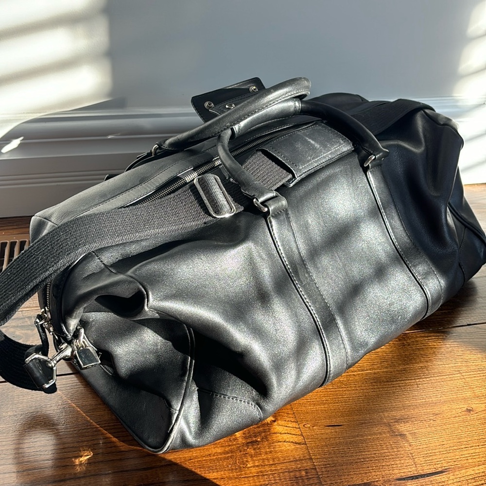 Coach Black Leather Duffle Bag Excellent Condition
